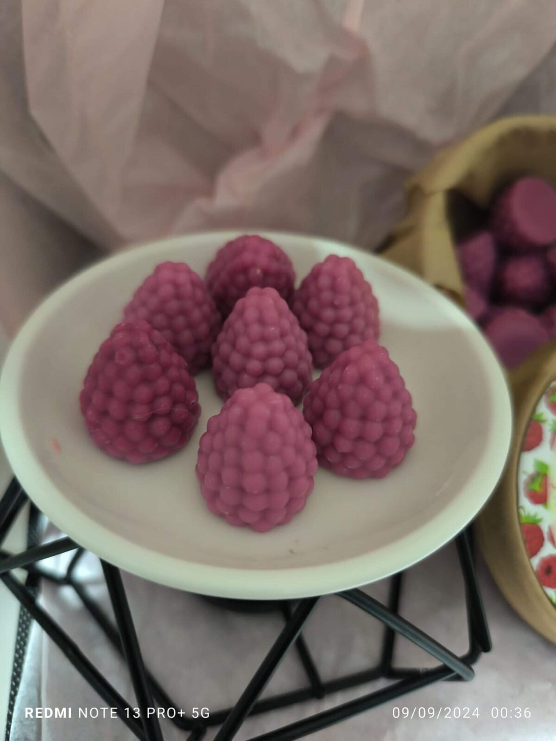 Wax melts Frambuesa, Vainilla Y caramelo - 2
